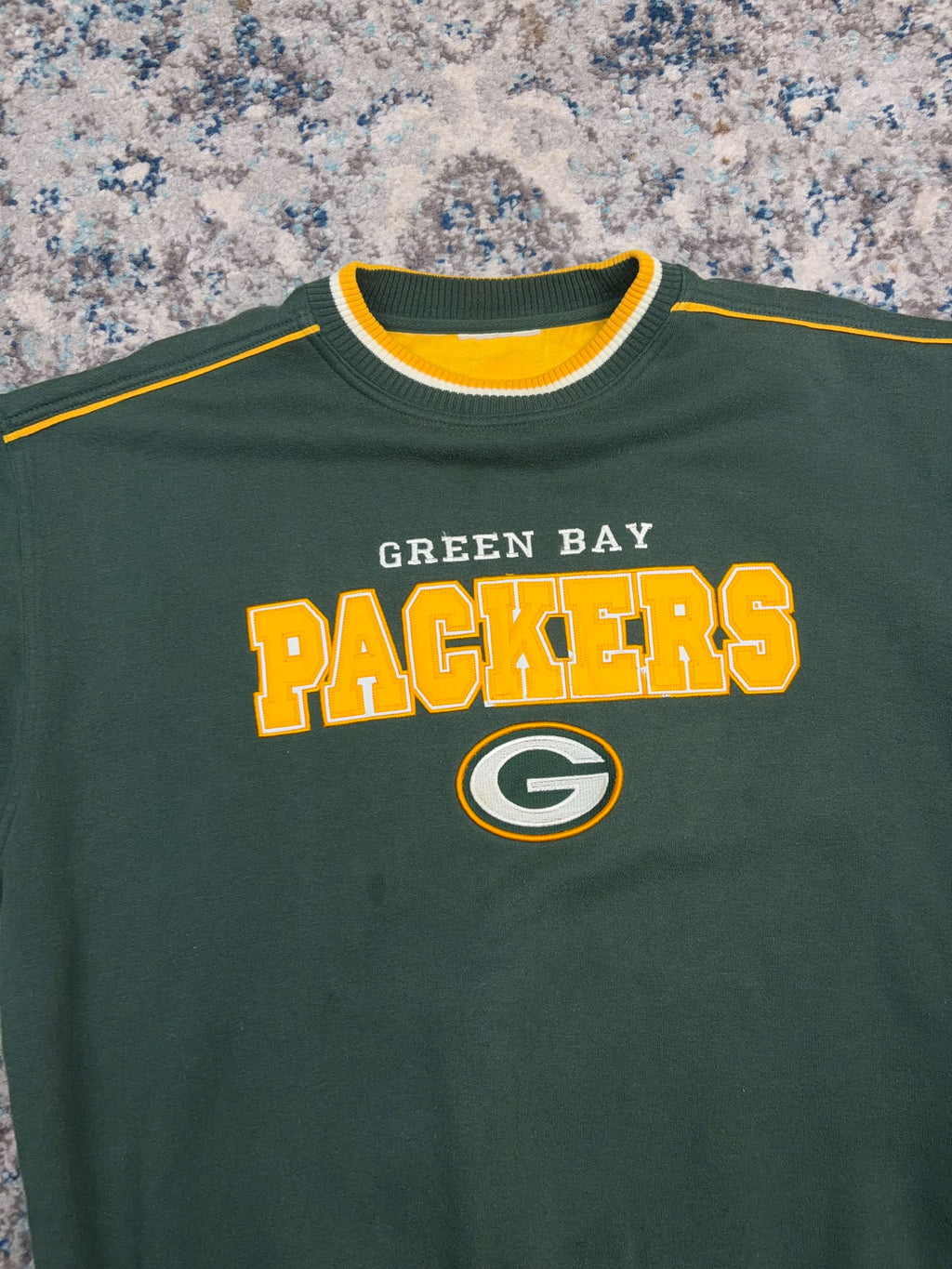 Vintage Green Bay Packers NFL Embroidered Spellout Logo Sweatshirt Size XL