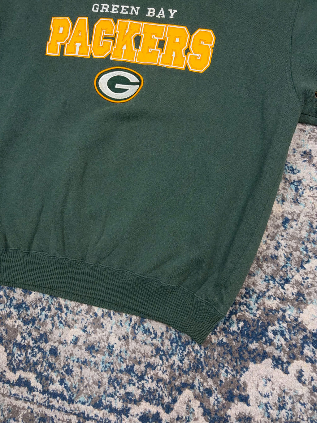 Vintage Green Bay Packers NFL Embroidered Spellout Logo Sweatshirt Size XL