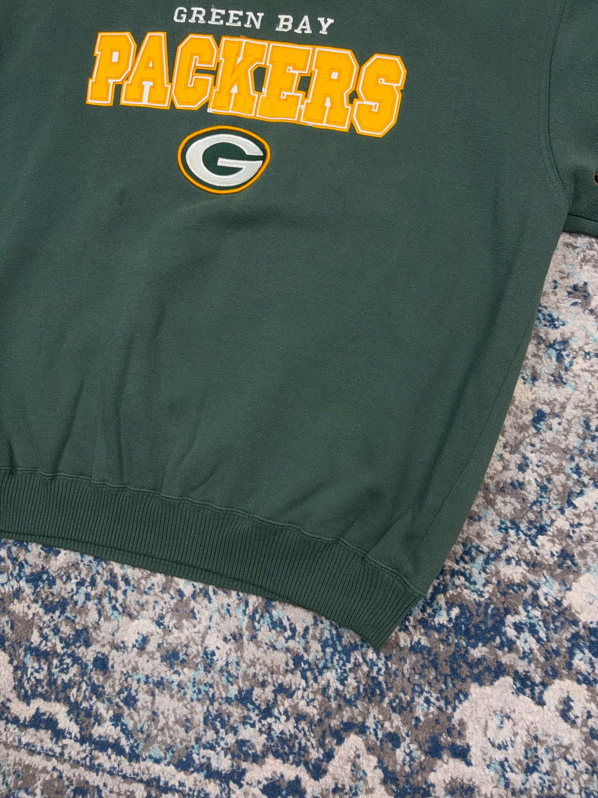 Vintage Green Bay Packers NFL Embroidered Spellout Logo Sweatshirt Size XL
