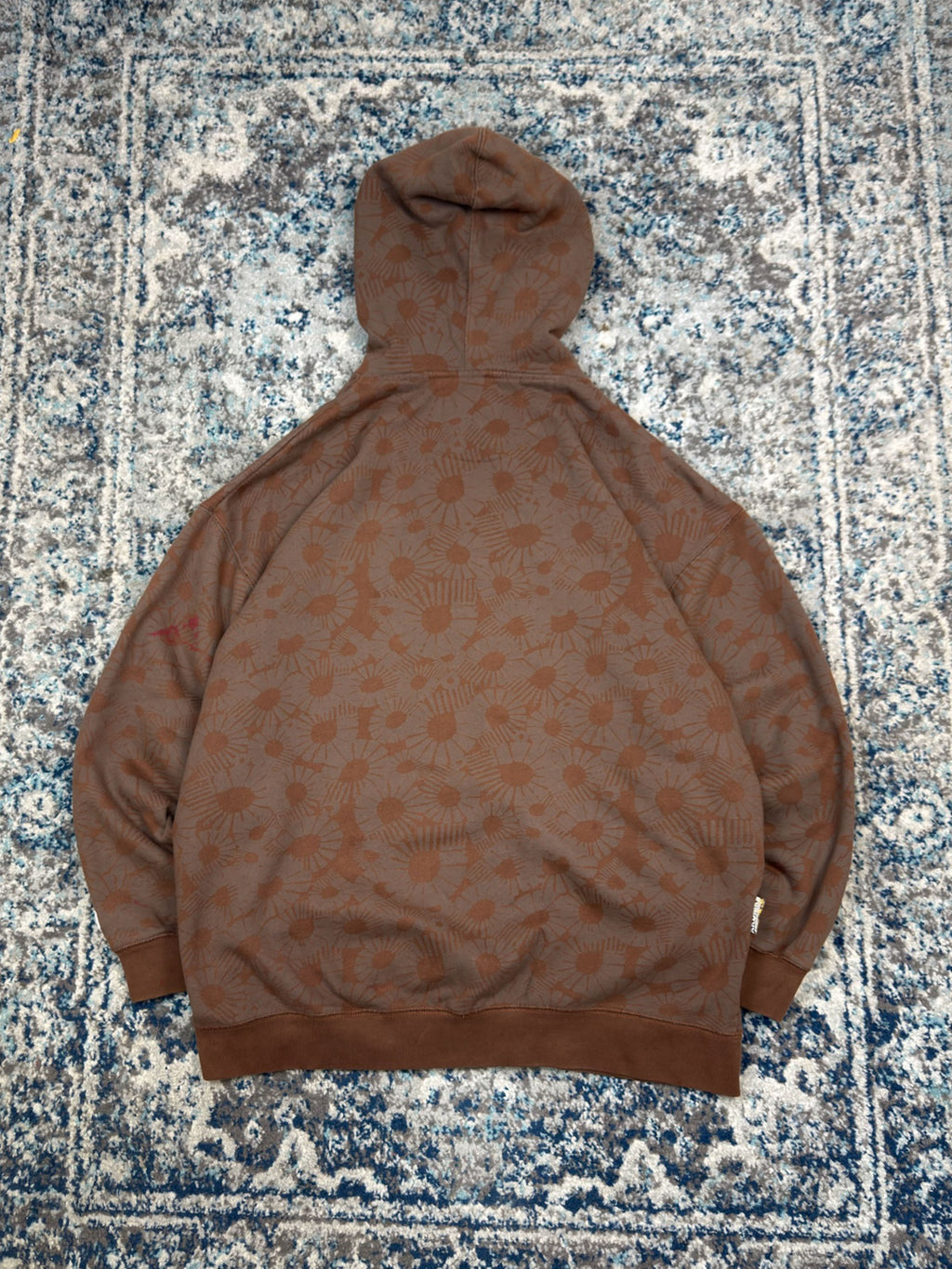 Vintage Y2K Akademiks Embroidered Loog All Over Print Hooded Sweatshirt Size 3XL
