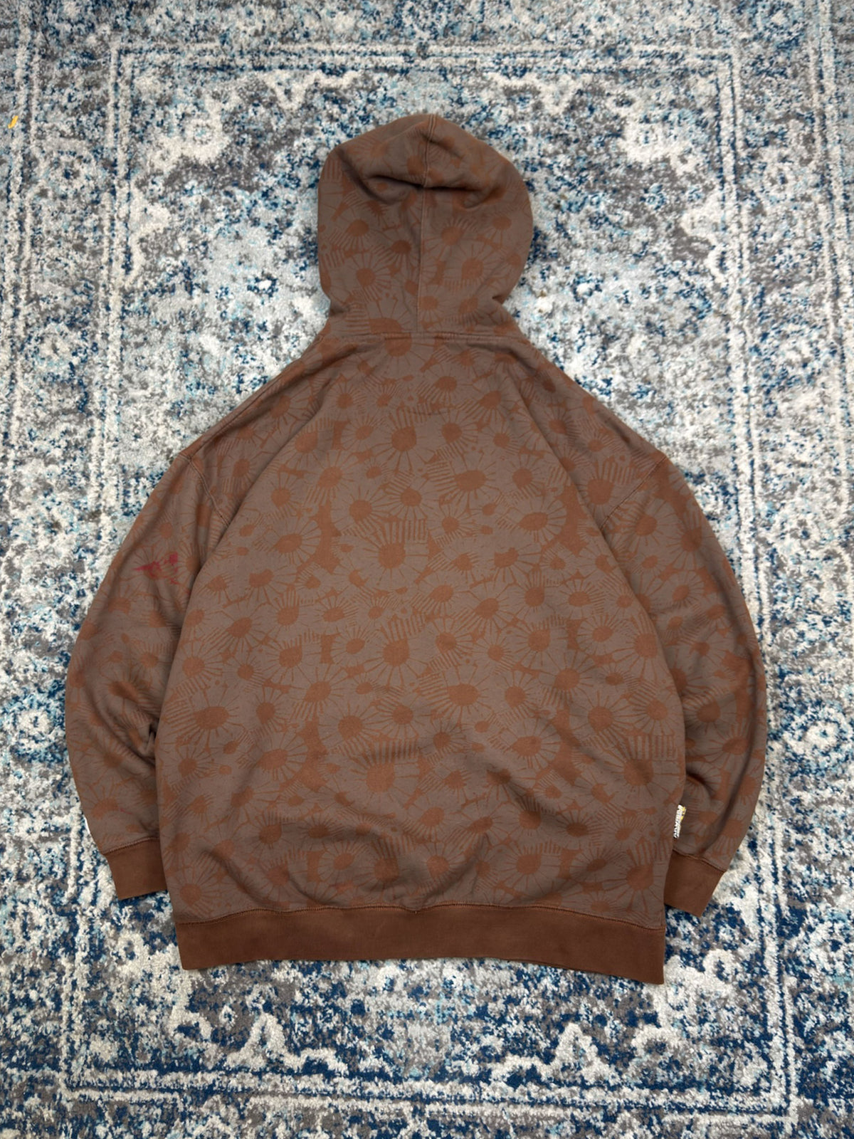 Vintage Y2K Akademiks Embroidered Loog All Over Print Hooded Sweatshirt Size 3XL