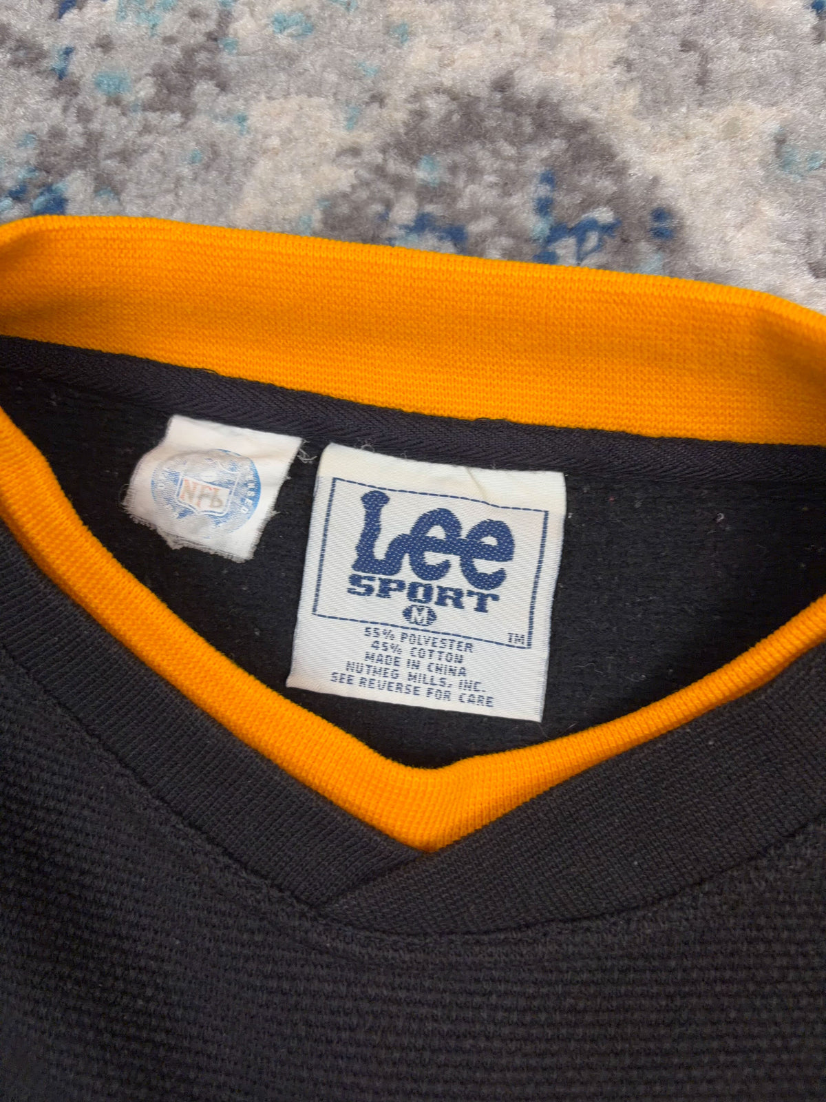 Vintage Pittsburgh Steelers NFL Embroidered Arc Spellout Logo Sweatshirt Size Medium