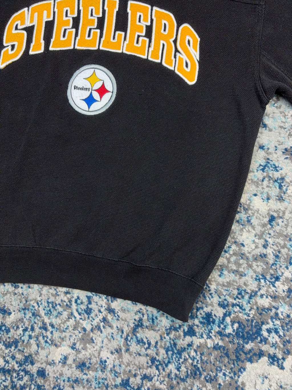 Vintage Pittsburgh Steelers NFL Embroidered Arc Spellout Logo Sweatshirt Size Medium