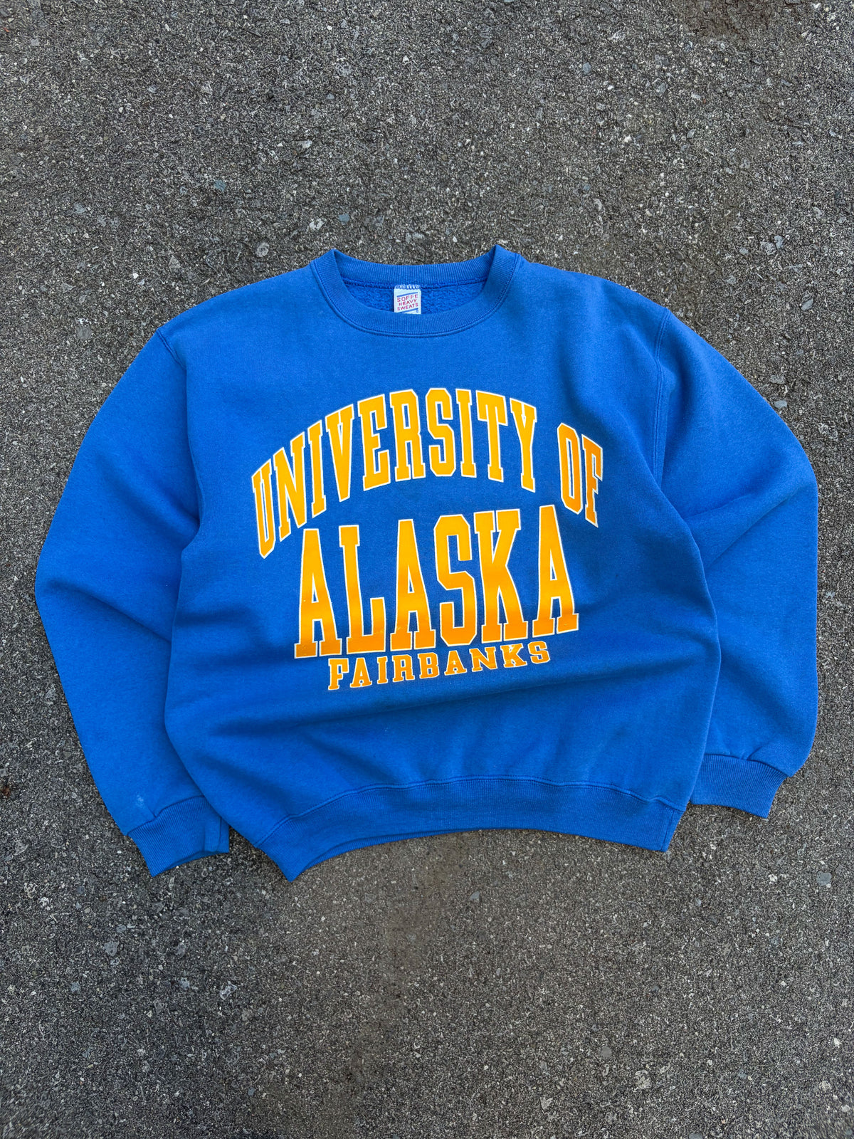 Vintage 90s University Of Alaska Fairbanks NCAA Graphic Spellout Sweatshirt Size Medium