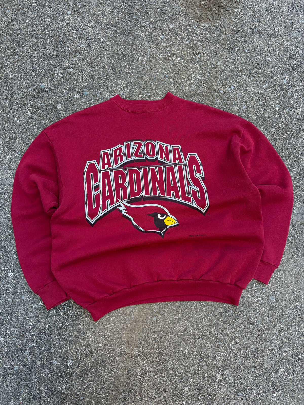 Vintage 1996 Arizona Cardinals NFL Spellout Graphic Crewneck Sweatshirt Size XL