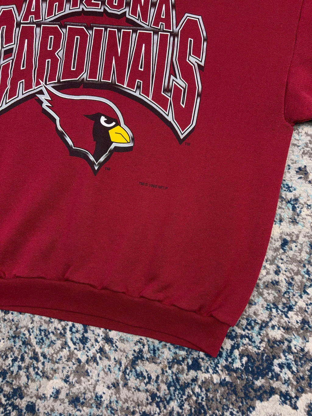 Vintage 1996 Arizona Cardinals NFL Spellout Graphic Crewneck Sweatshirt Size XL