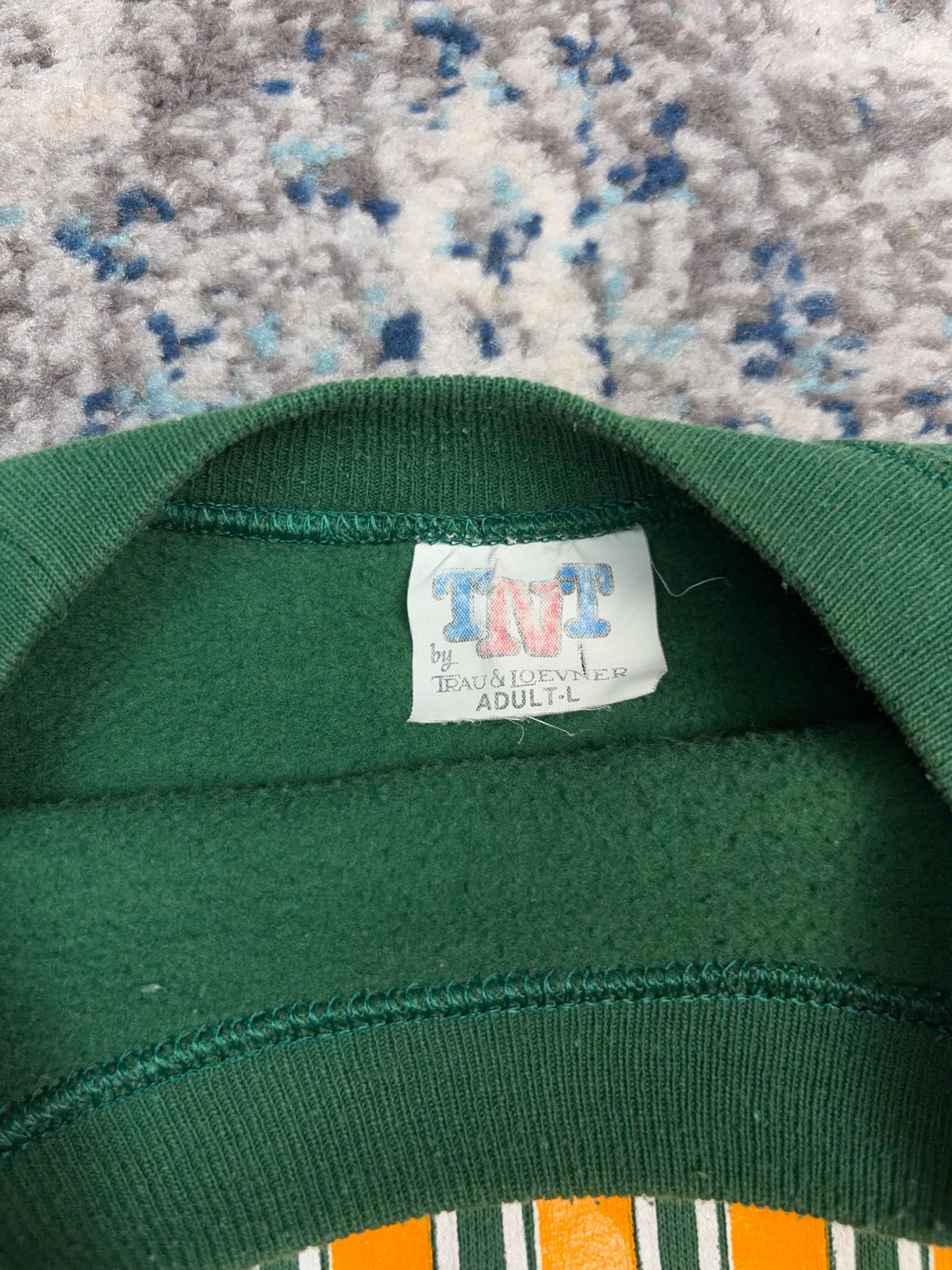 Vintage 80s/90s Brooke Bruins NCAA Arc Spellout Graphic Sweatshirt Size Large