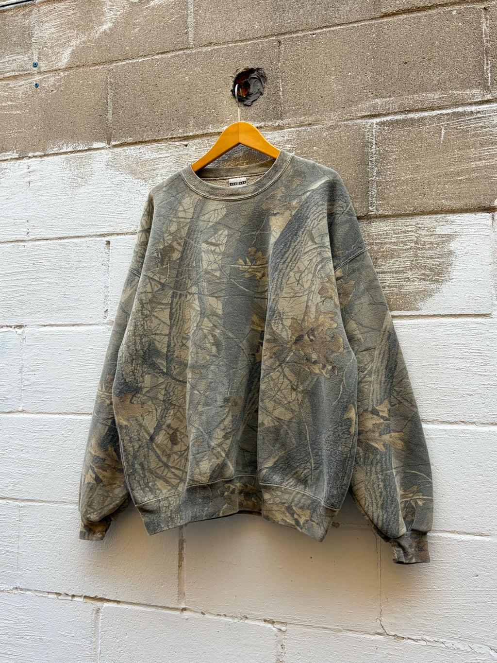 Vintage Realtree Hardwoods Hunting Camo Jerzees Crewneck Sweatshirt Size 2XL