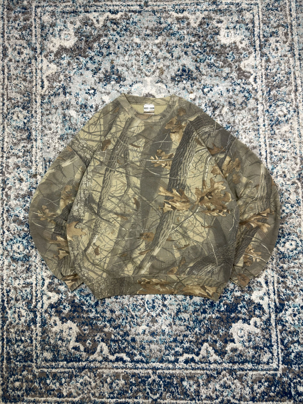 Vintage Realtree Hardwoods Hunting Camo Jerzees Crewneck Sweatshirt Size 2XL