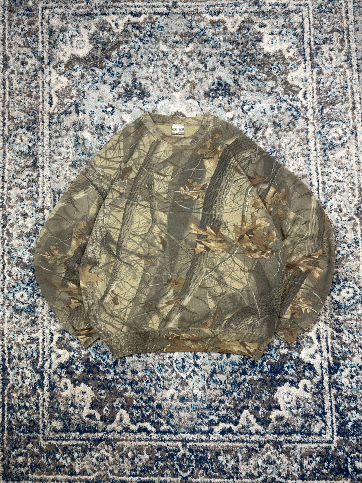 Vintage Realtree Hardwoods Hunting Camo Jerzees Crewneck Sweatshirt Size 2XL