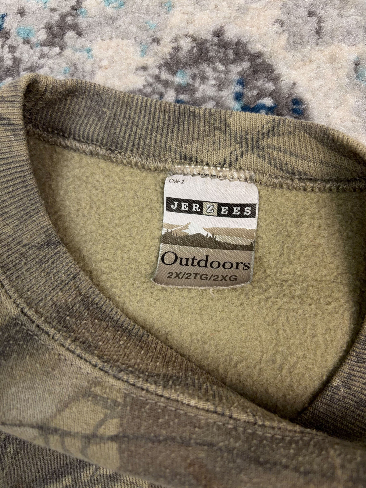 Vintage Realtree Hardwoods Hunting Camo Jerzees Crewneck Sweatshirt Size 2XL