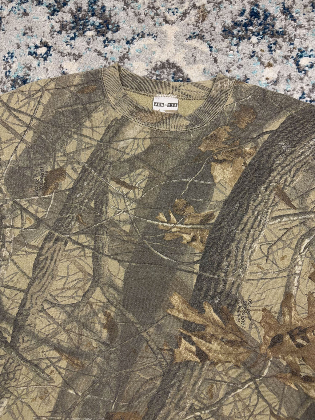 Vintage Realtree Hardwoods Hunting Camo Jerzees Crewneck Sweatshirt Size 2XL