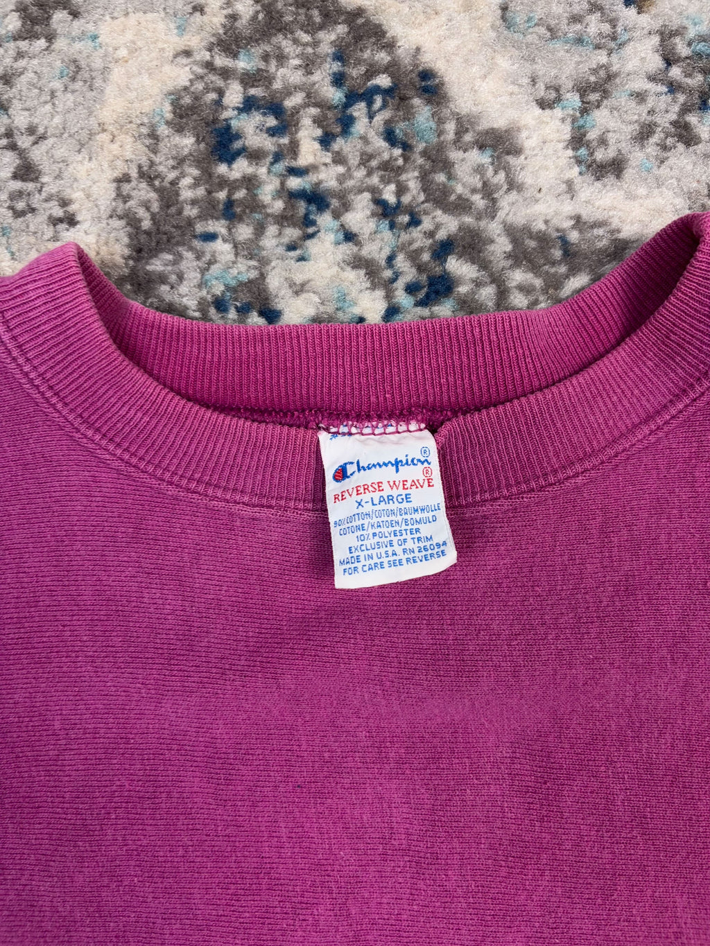Vintage 90s Champion Reverse Weave Embroidered Logo Crewneck Sweatshirt Size XL