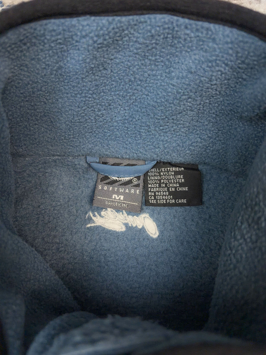 Vintage Womens Oakley Embroidered Logo Fleece Full Zip Vest Sweatshirt Size Medium