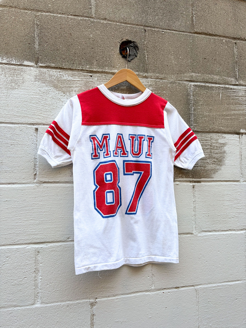 Vintage 80s/90s Alore Maui #87 T-Shirt Style Football Jersey Size Small