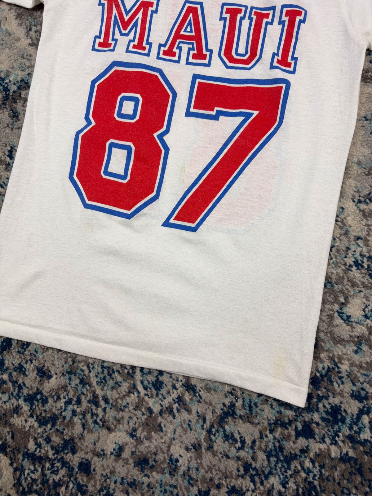Vintage 80s/90s Alore Maui #87 T-Shirt Style Football Jersey Size Small