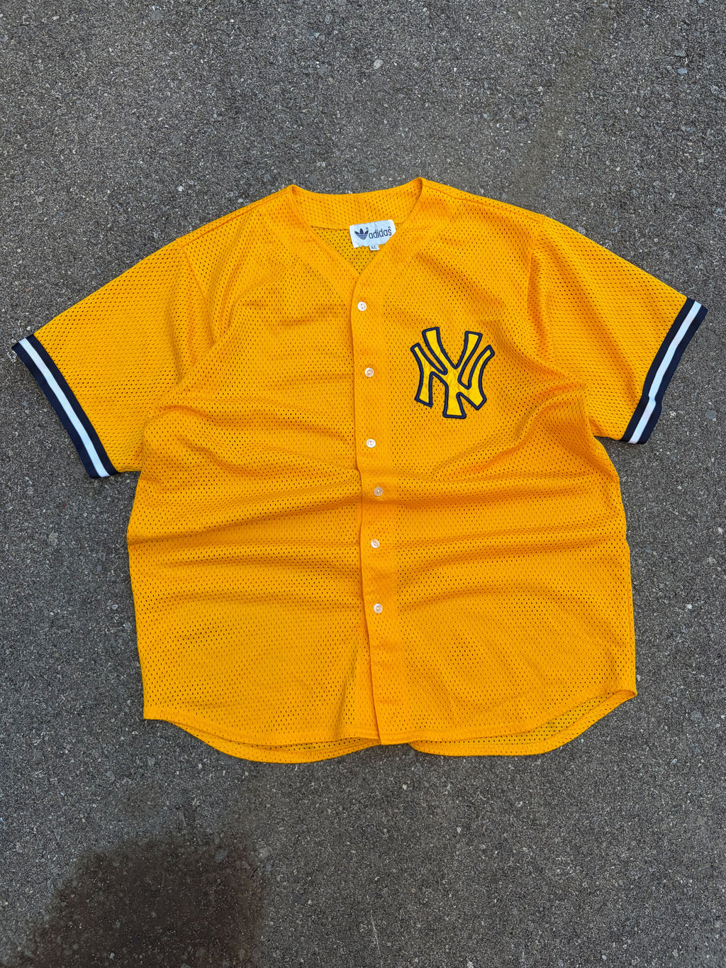 Vintage New York Yankees MLB Adidas Mesh Baseball Practice Jersey Size XL