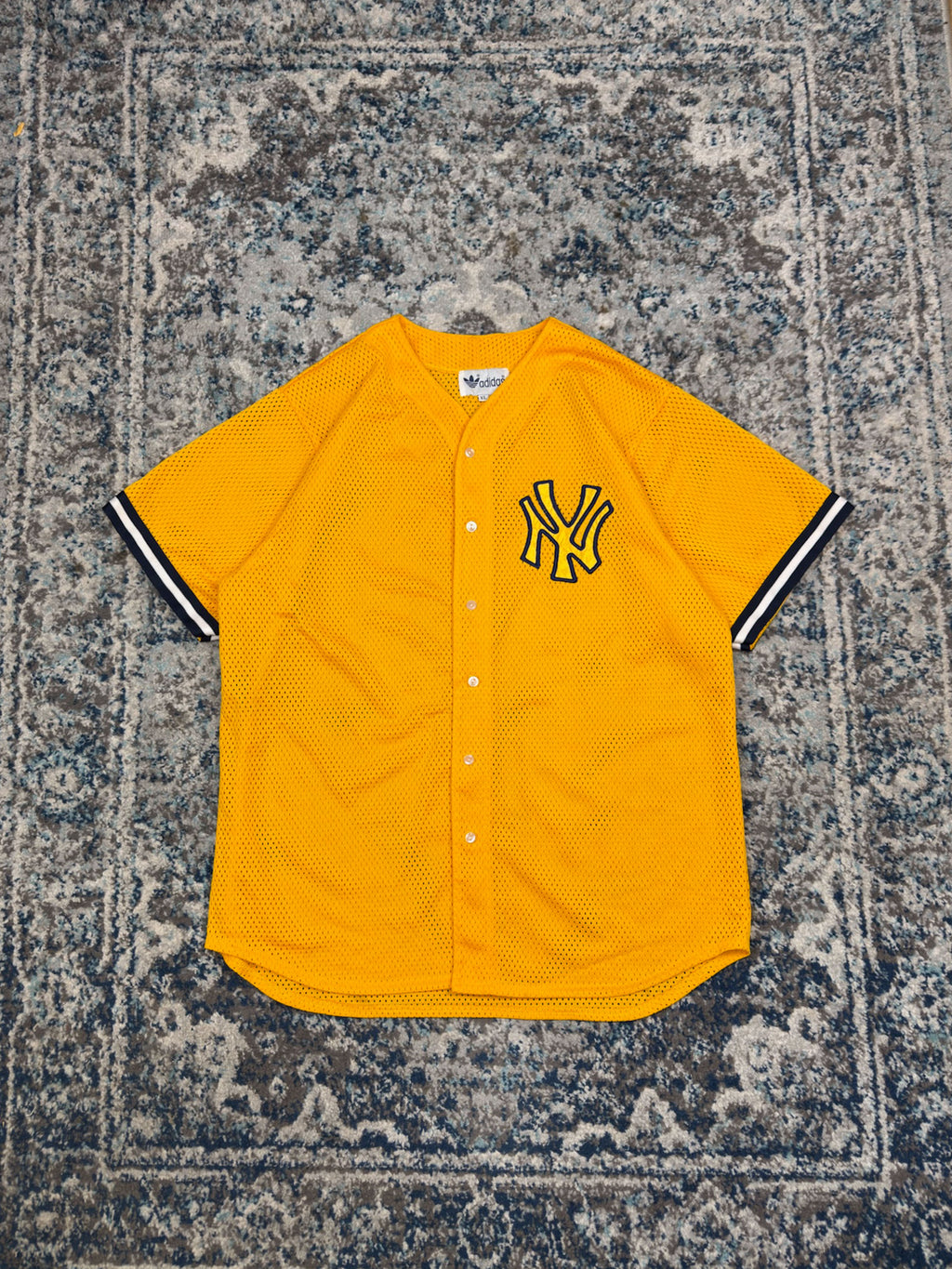 Vintage New York Yankees MLB Adidas Mesh Baseball Practice Jersey Size XL