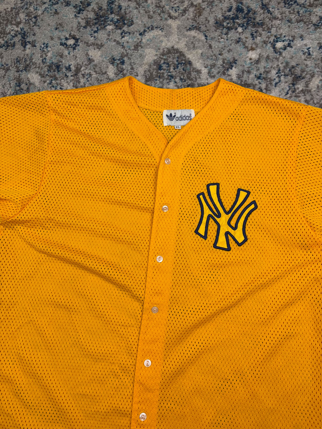 Vintage New York Yankees MLB Adidas Mesh Baseball Practice Jersey Size XL