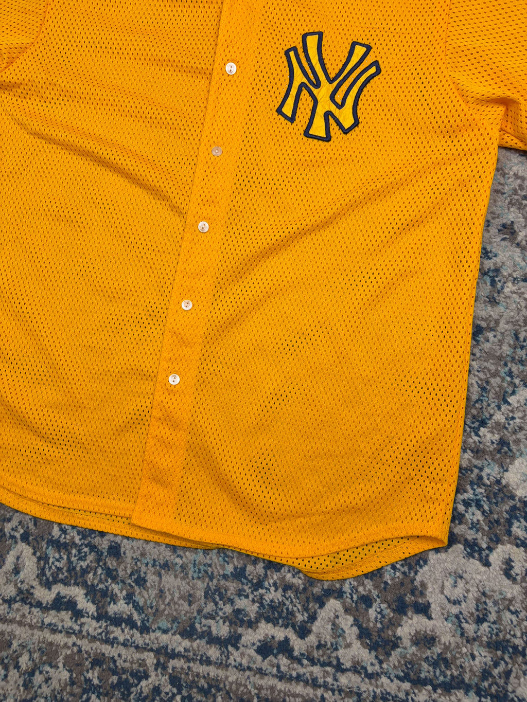 Vintage New York Yankees MLB Adidas Mesh Baseball Practice Jersey Size XL