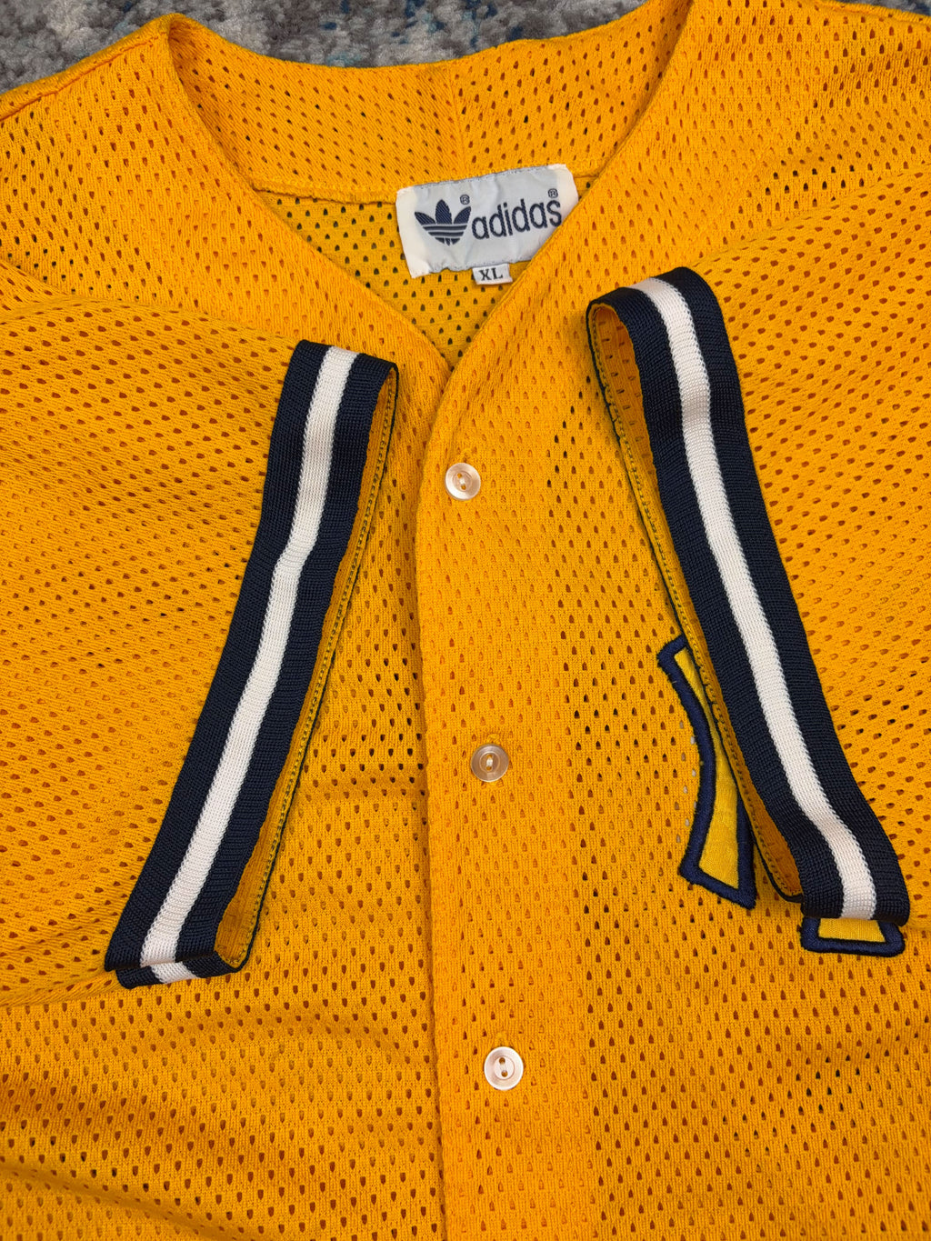 Vintage New York Yankees MLB Adidas Mesh Baseball Practice Jersey Size XL
