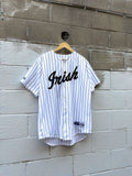 Vintage Notre Dame Fighting Irish NCAA Majestic Pinstripe Baseball Jersey Size Large