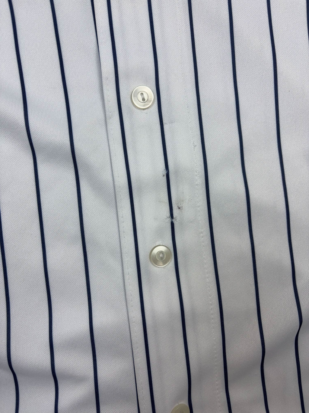 Vintage Notre Dame Fighting Irish NCAA Majestic Pinstripe Baseball Jersey Size Large