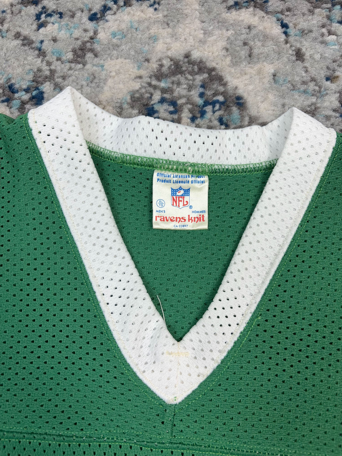 Vintage 80s Harold Carmichael #17 Philadelphia Eagles NFL Ravens Knit Football Jersey Size XL