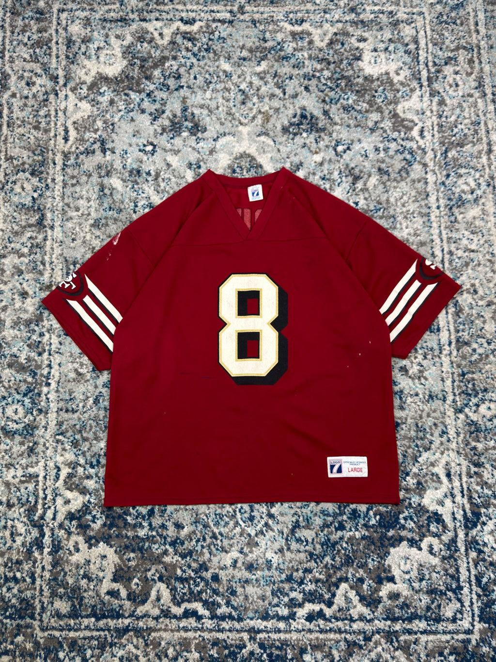 Vintage Steve Young #8 San Fransisco 49ers NFL Logo 7 Football Jersey Size Large