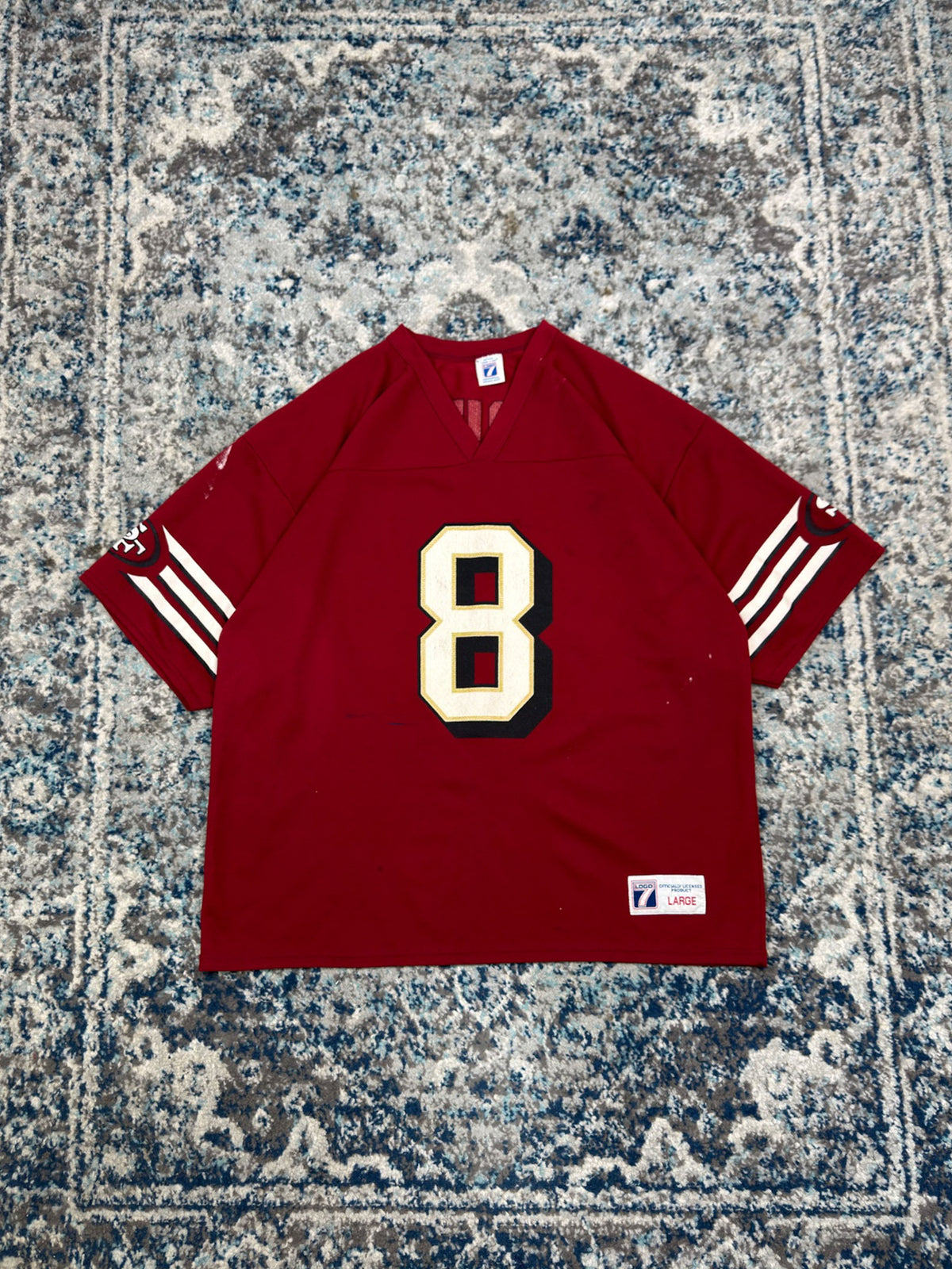 Vintage Steve Young #8 San Fransisco 49ers NFL Logo 7 Football Jersey Size Large