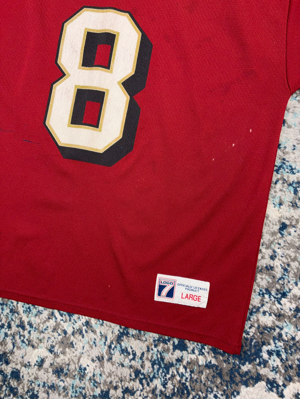 Vintage Steve Young #8 San Fransisco 49ers NFL Logo 7 Football Jersey Size Large