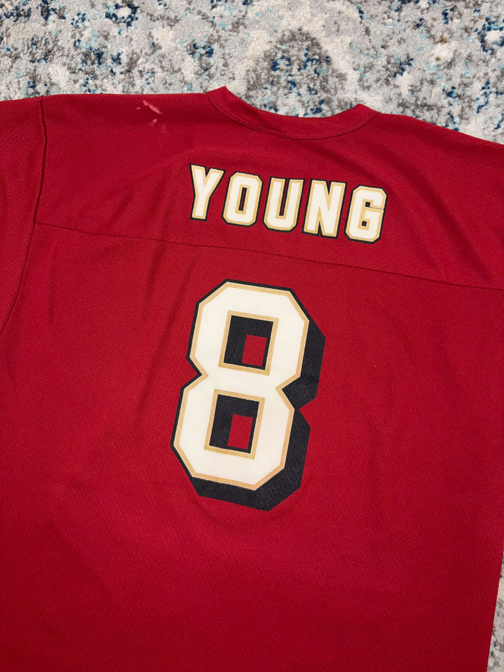 Vintage Steve Young #8 San Fransisco 49ers NFL Logo 7 Football Jersey Size Large