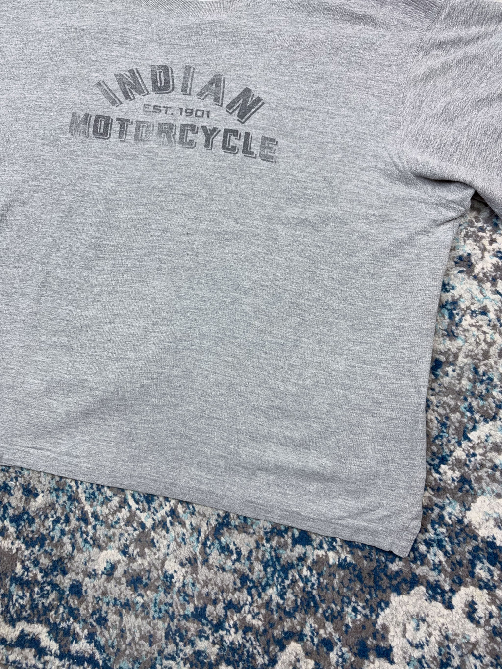 Vintage 90s Indian Motorcycle Arc Spellout Graphic Long Sleeve T-Shirt Size Large