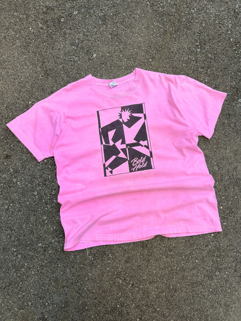 Vintage 80s/90s Bold Hold Cosmetic Promo Pop Art Graphic T-Shirt Size XL