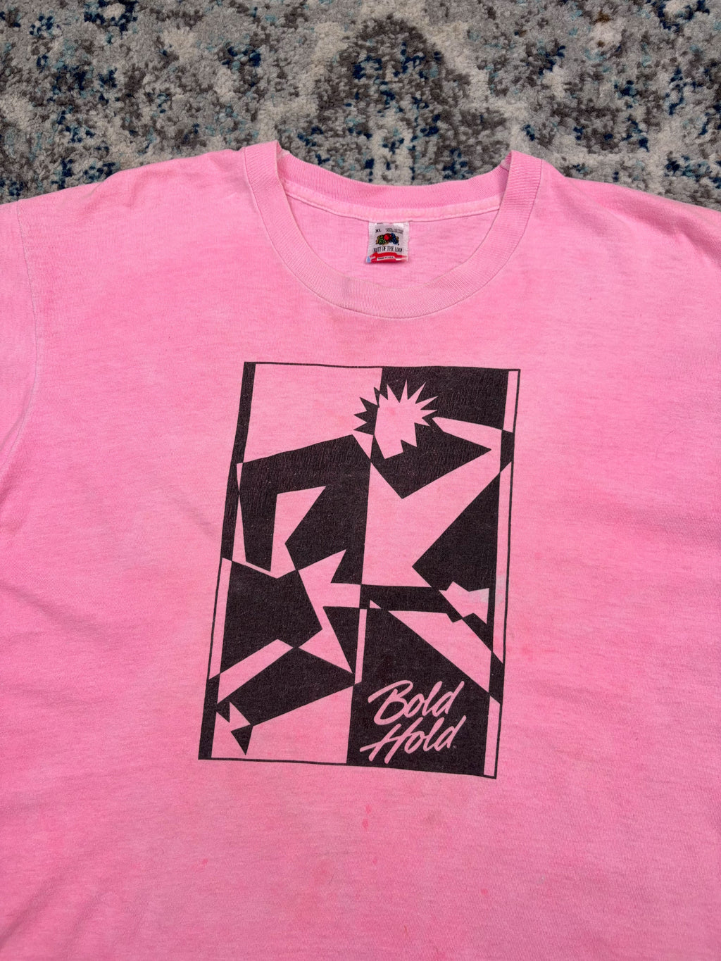 Vintage 80s/90s Bold Hold Cosmetic Promo Pop Art Graphic T-Shirt Size XL