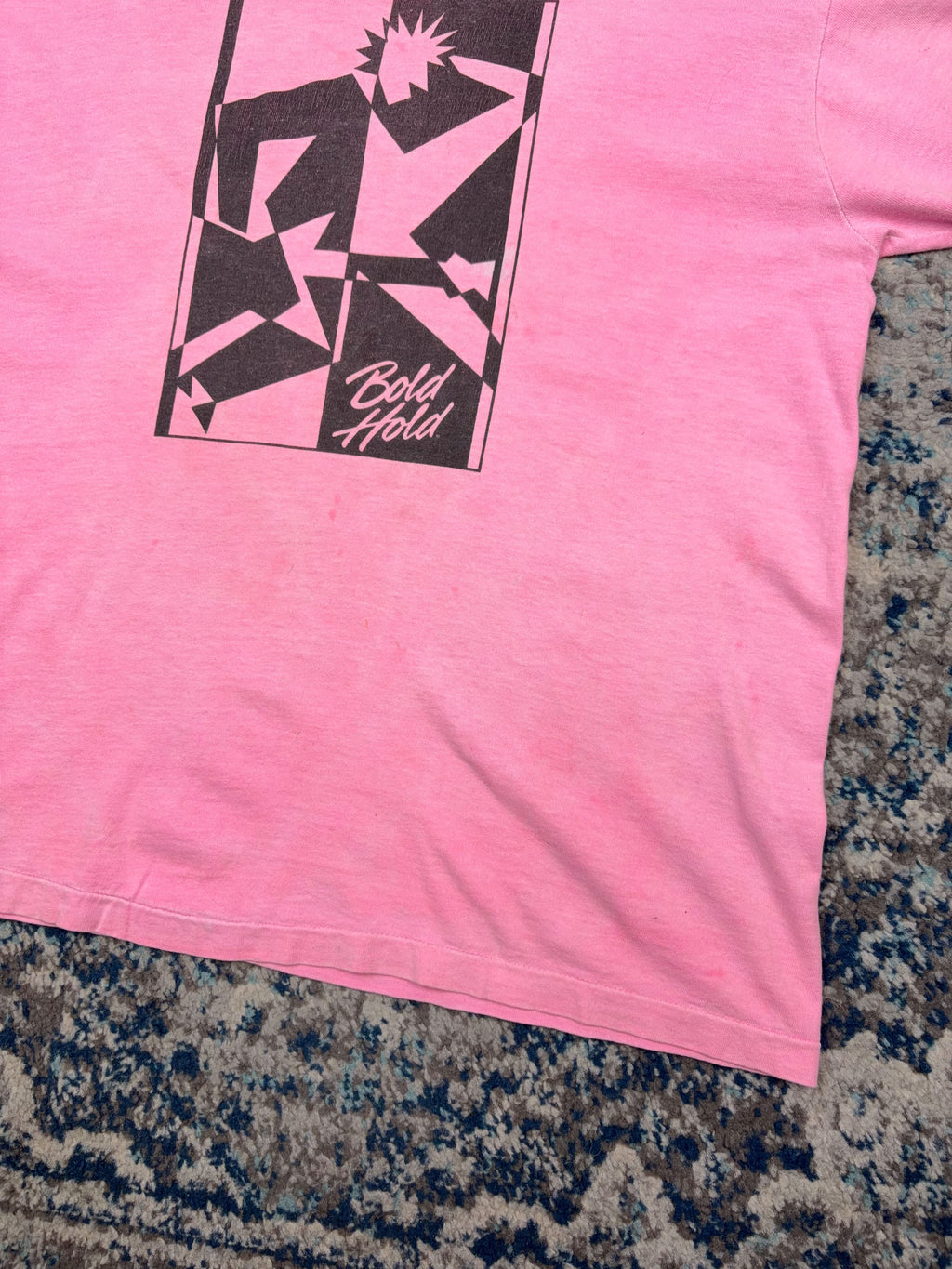Vintage 80s/90s Bold Hold Cosmetic Promo Pop Art Graphic T-Shirt Size XL