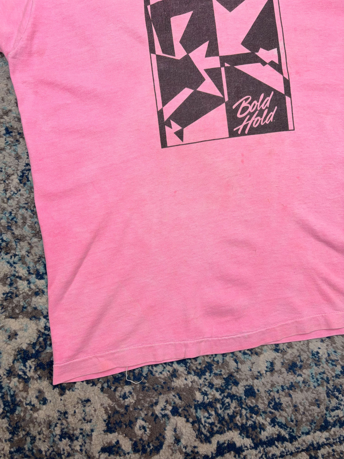 Vintage 80s/90s Bold Hold Cosmetic Promo Pop Art Graphic T-Shirt Size XL