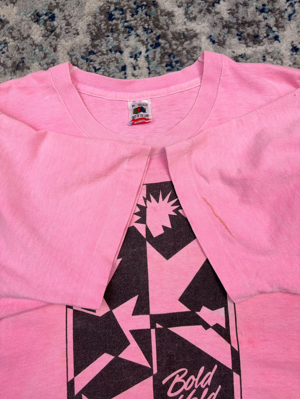 Vintage 80s/90s Bold Hold Cosmetic Promo Pop Art Graphic T-Shirt Size XL