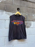 Vintage 2003 Harley Davison 100th Anniversary Flame Spellout Sleeveless T-Shirt Size Small