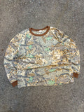 Vintage 90s Advantage Timber Camo Single Pocket Long Sleeve Hunting T-Shirt Size XL