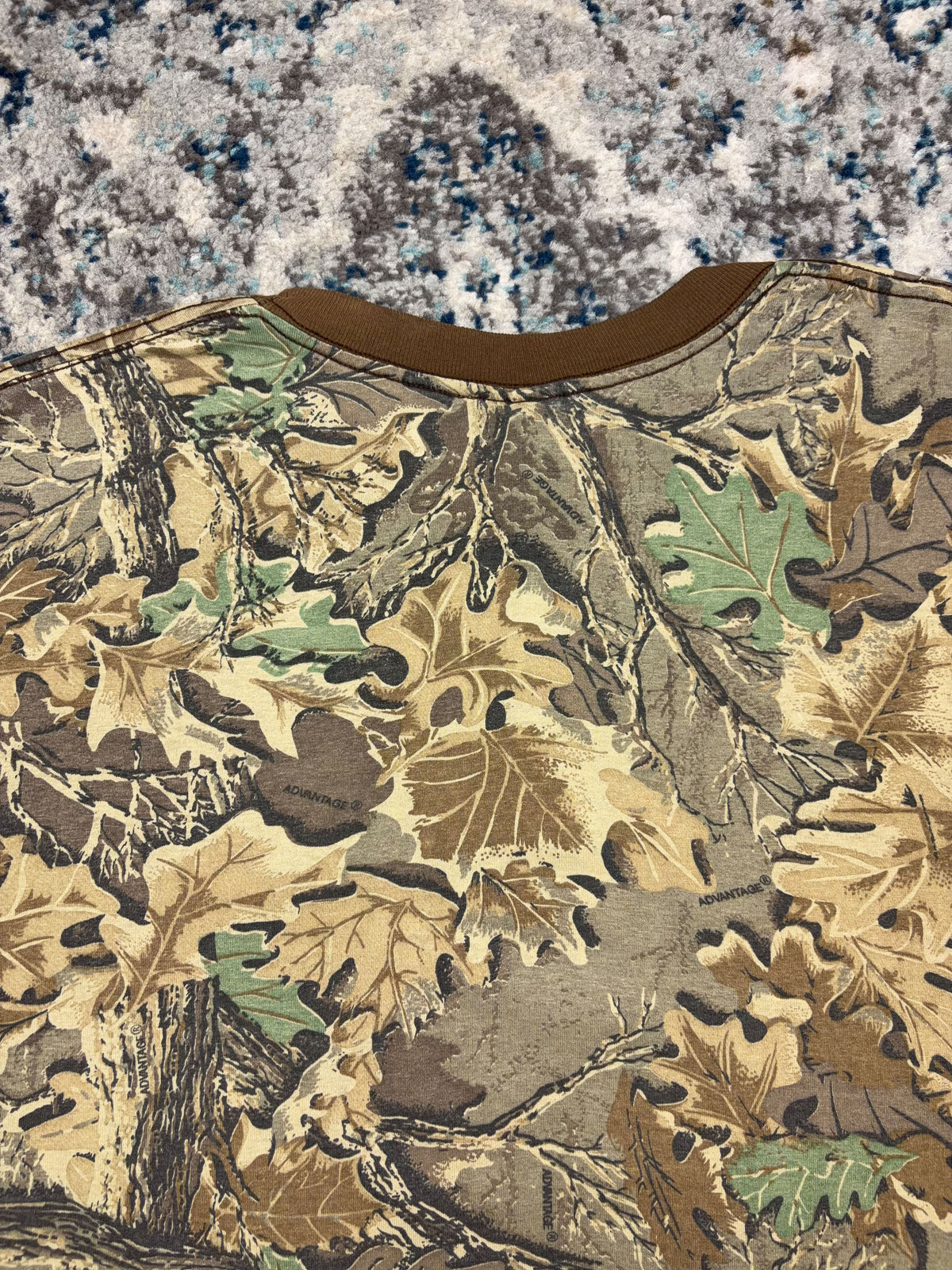 Vintage 90s Advantage Timber Camo Single Pocket Long Sleeve Hunting T-Shirt Size XL