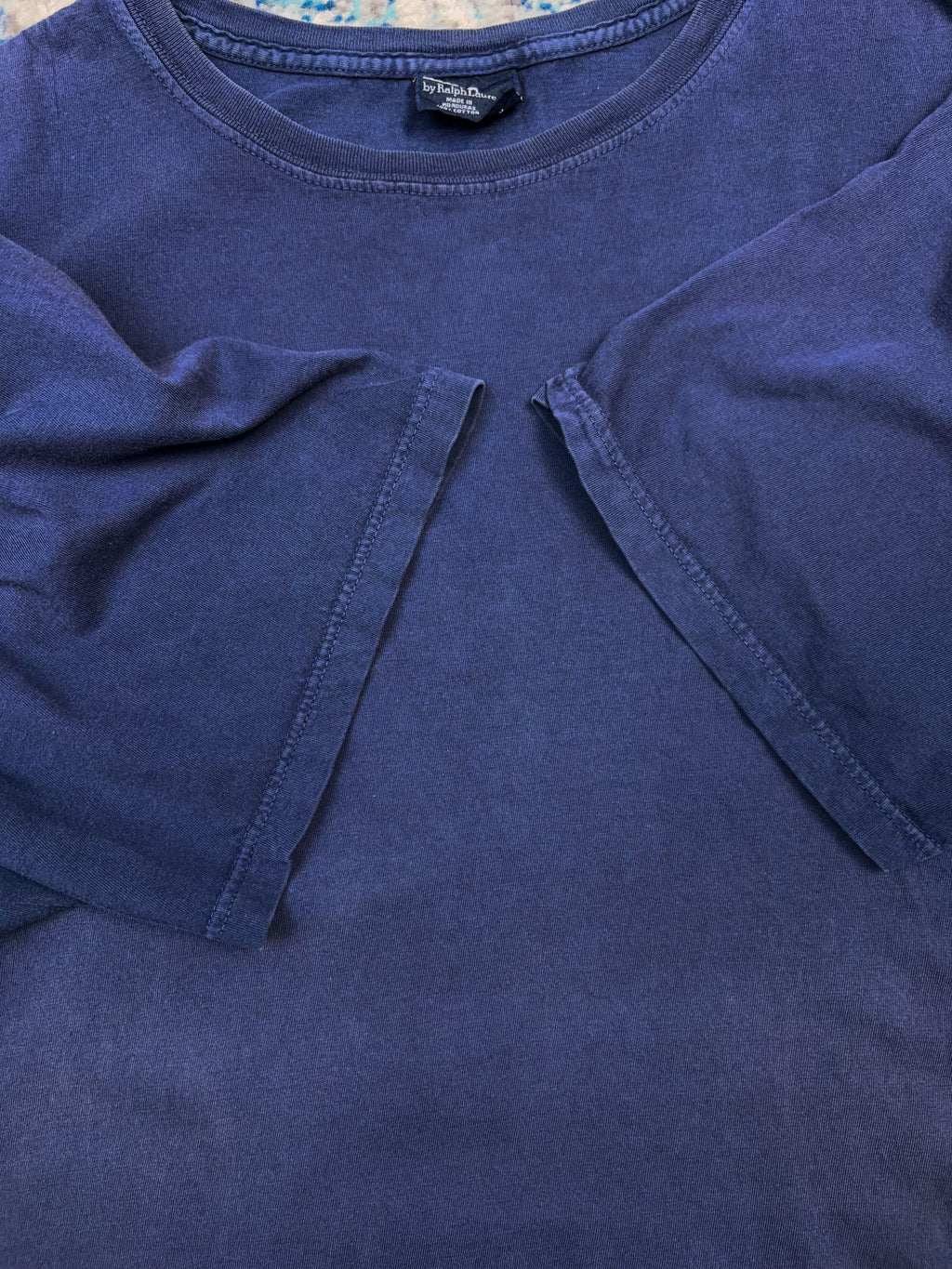 Vintage Polo Ralph Lauren Embroidered Pony Blue T-Shirt Size 2XL