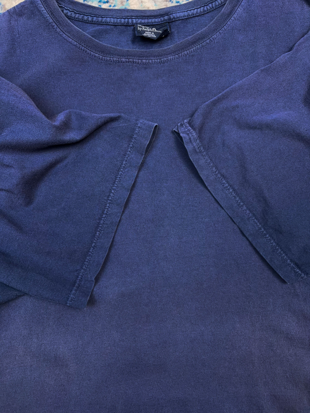 Vintage Polo Ralph Lauren Embroidered Pony Blue T-Shirt Size 2XL