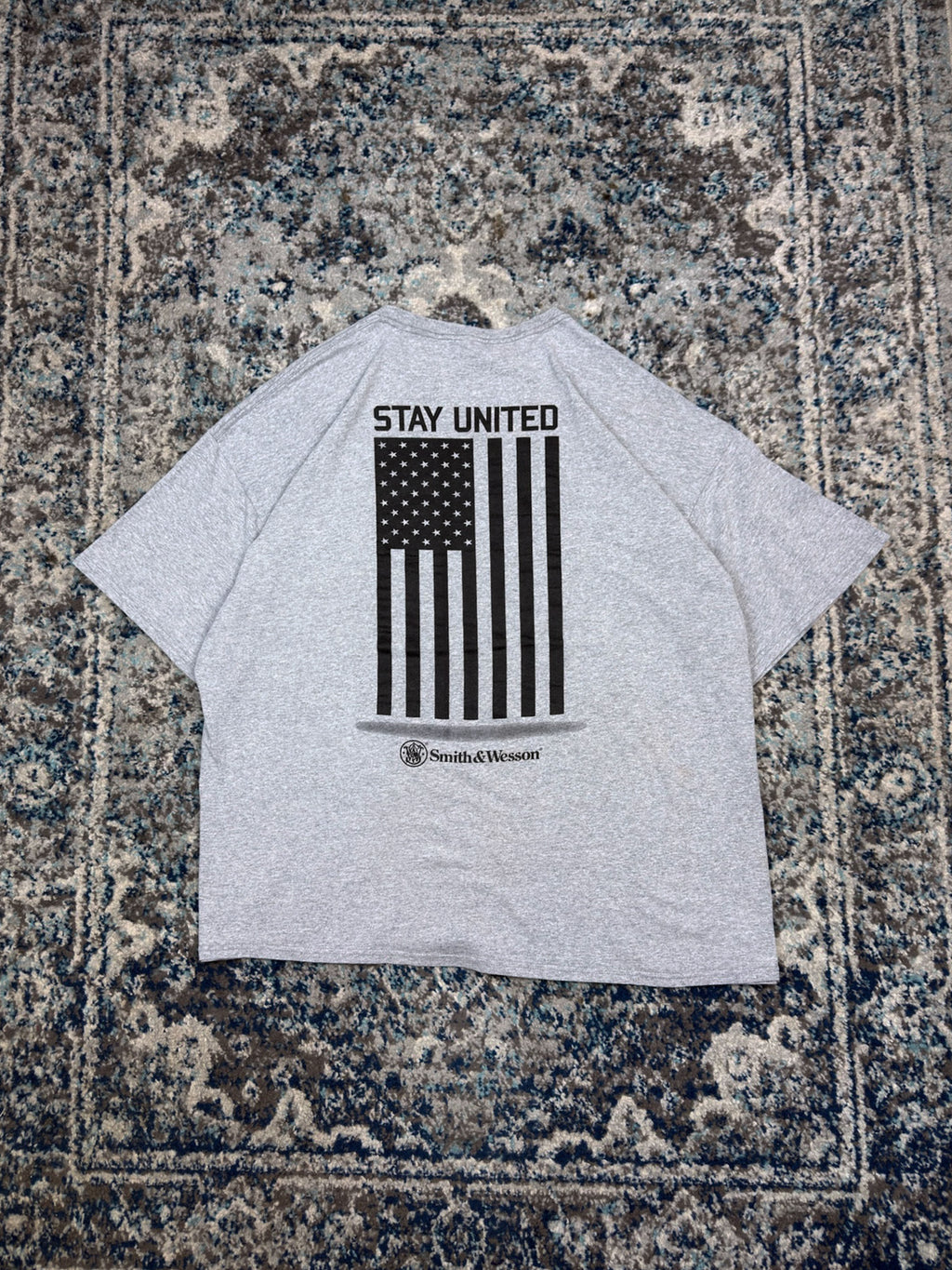 Vintage Smith & Wesson Stay United American Flag Graphic T-Shirt Size 3XL