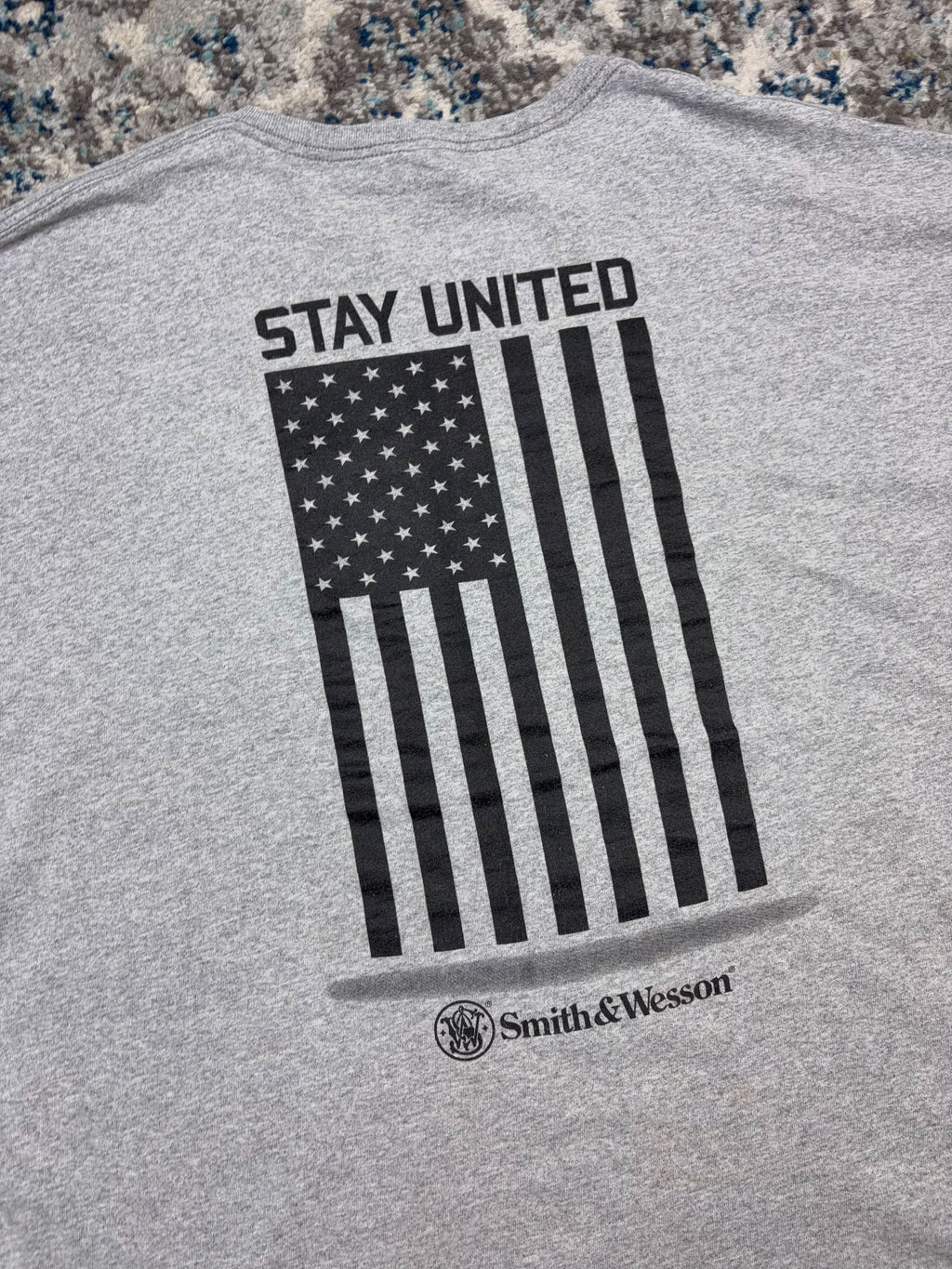 Vintage Smith & Wesson Stay United American Flag Graphic T-Shirt Size 3XL