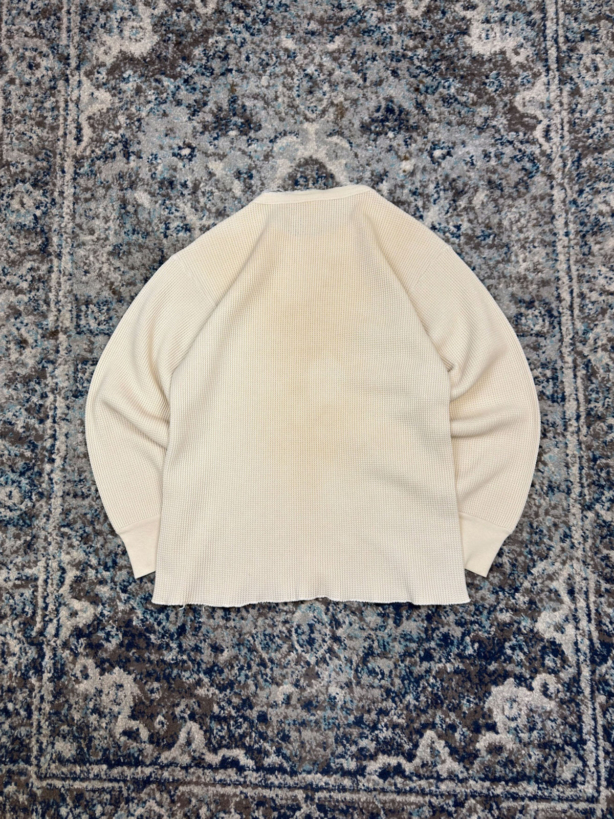 Vintage Blank Long Sleeve Thermal T-Shirt Size Large