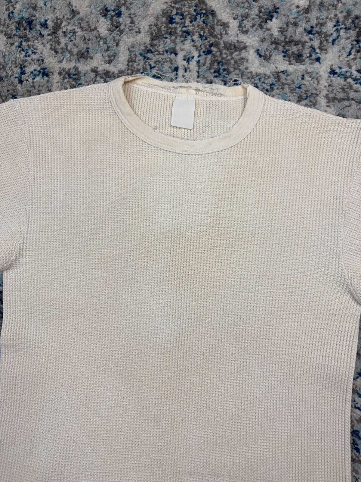 Vintage Blank Long Sleeve Thermal T-Shirt Size Large