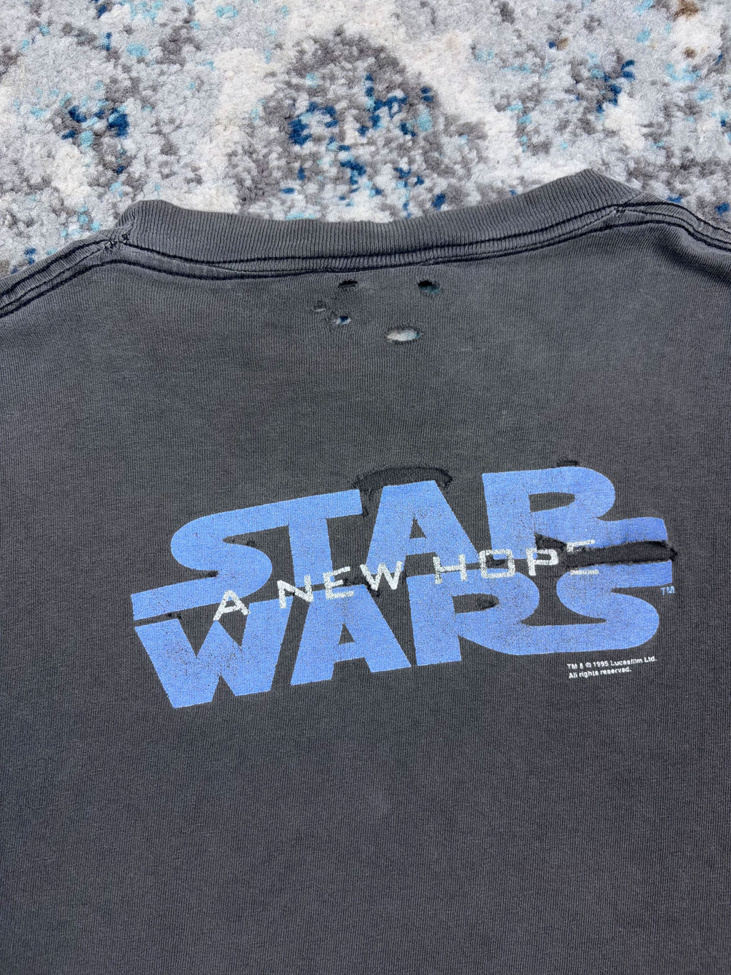 Vintage 1995 Star Wars A New Hope Darth Vader Movie Promo Graphic T-Shirt Size XL