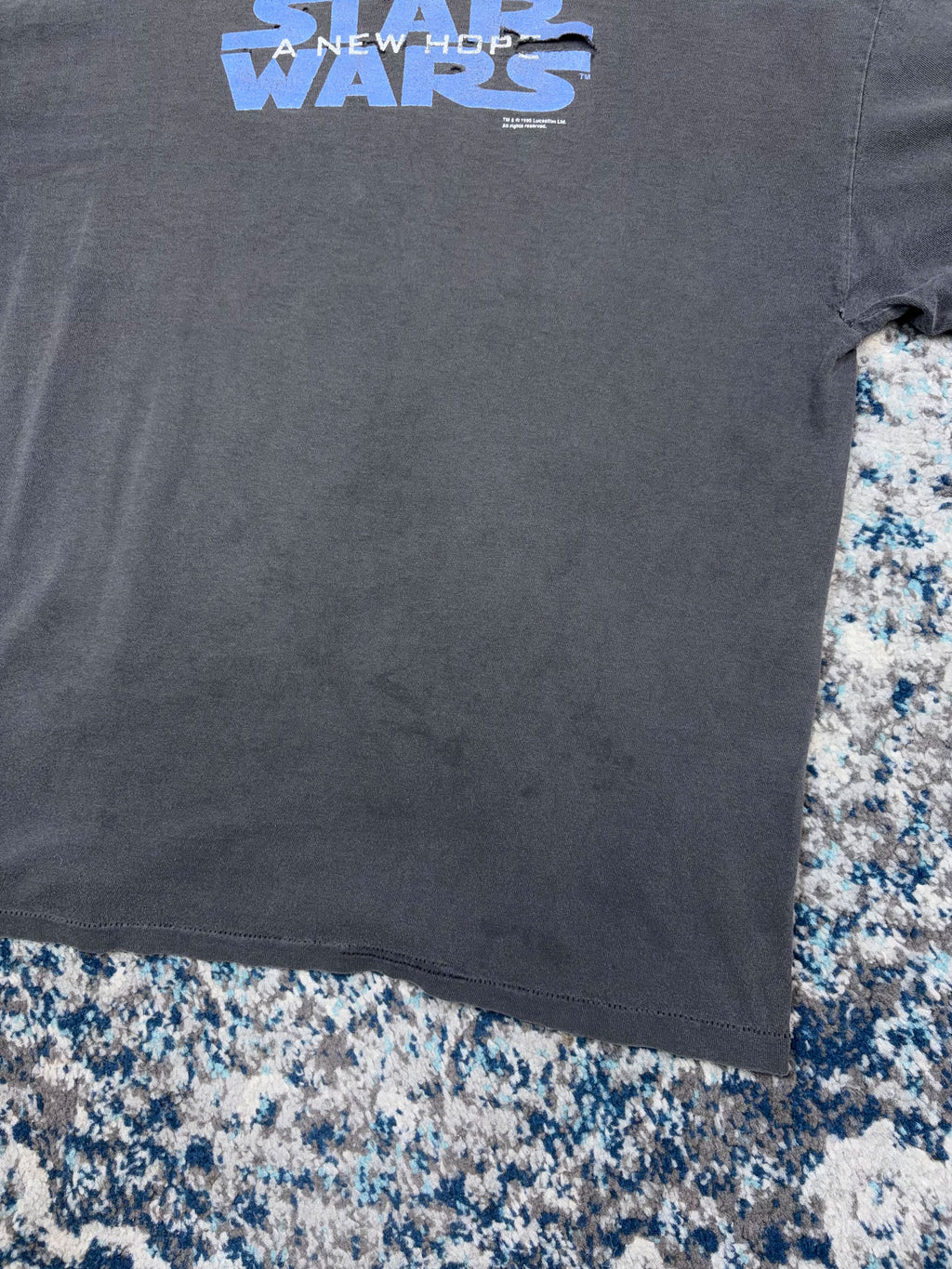Vintage 1995 Star Wars A New Hope Darth Vader Movie Promo Graphic T-Shirt Size XL