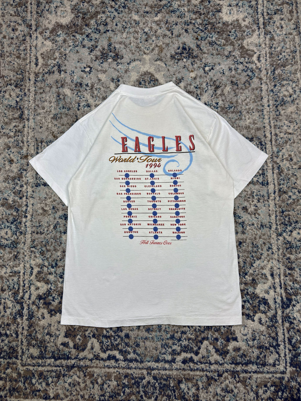 Vintage 1994 Eagles Hell Freezes Over Rock Music Tour Graphic T-Shirt Size XL
